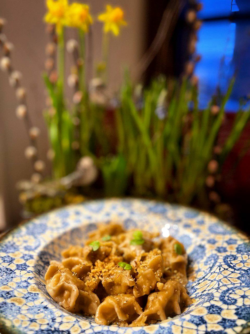 Вареники с томлёной капустой