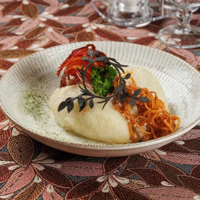 Картофельные клёцки «с душами» (белорусские «Цеппелины») с начинкой из свиного фарша от Ресторана «Кухмистр»