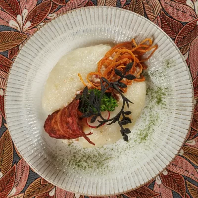 Картофельные клёцки «с душами» (белорусские «Цеппелины») с начинкой из свиного фарша от Ресторана «Кухмистр»