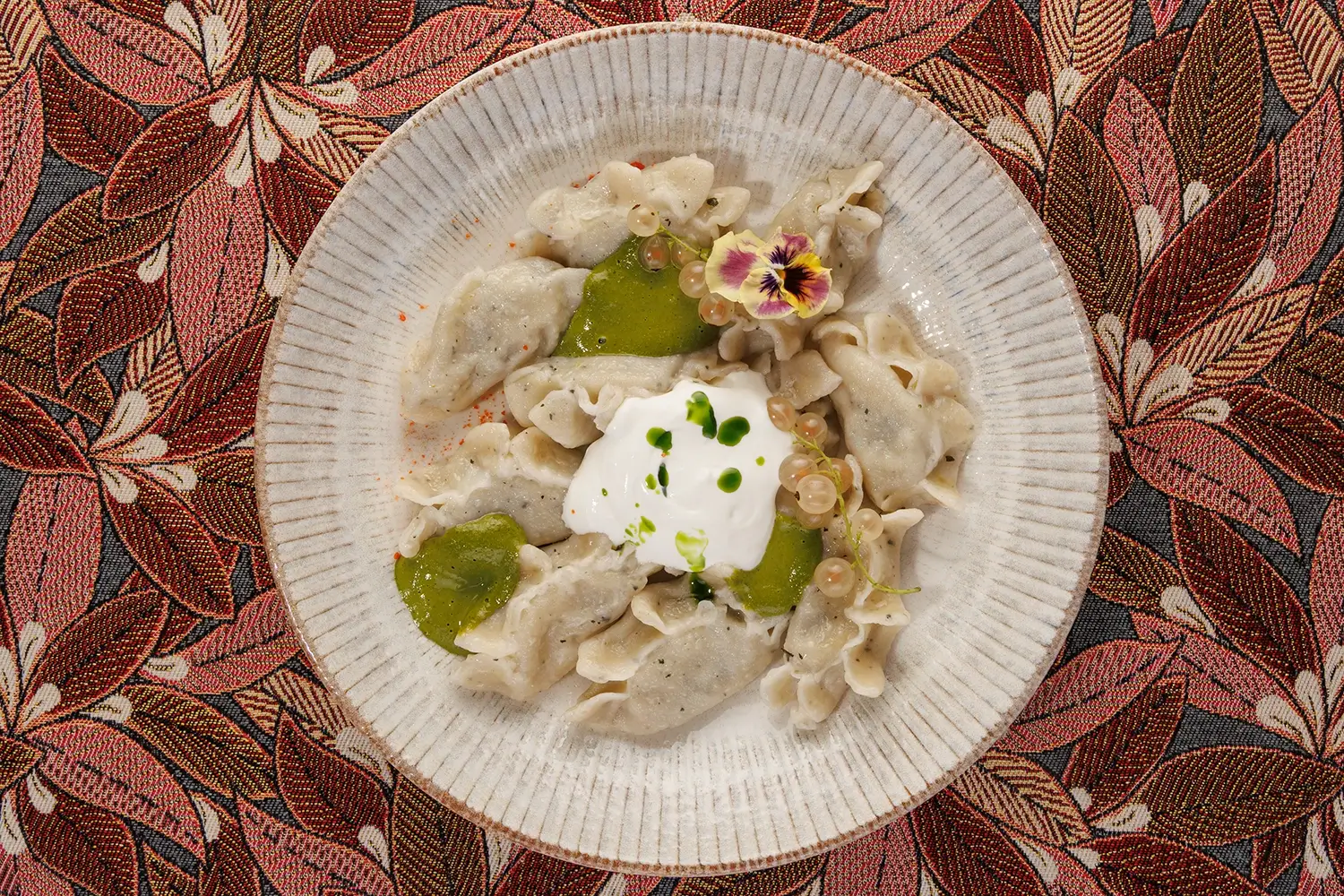 Вареники с картофелем, крапивой и творогом настоящей ручной лепки от Ресторана «Кухмистр»
